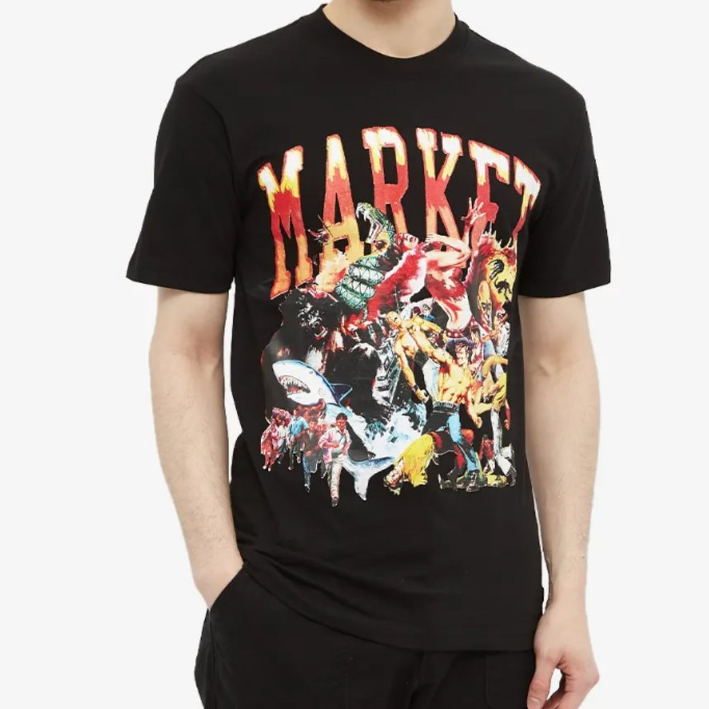 MARKET ARC ANIMAL MEN’S MOSH PIT TEE LARGE BLACK